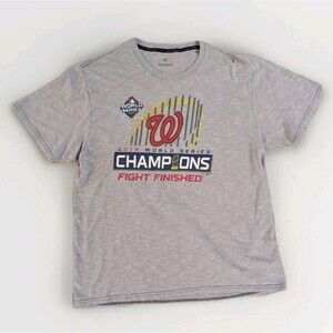 Men's Fanatics World Series Champions 2019 Washington Nationals T-Shirt Size L